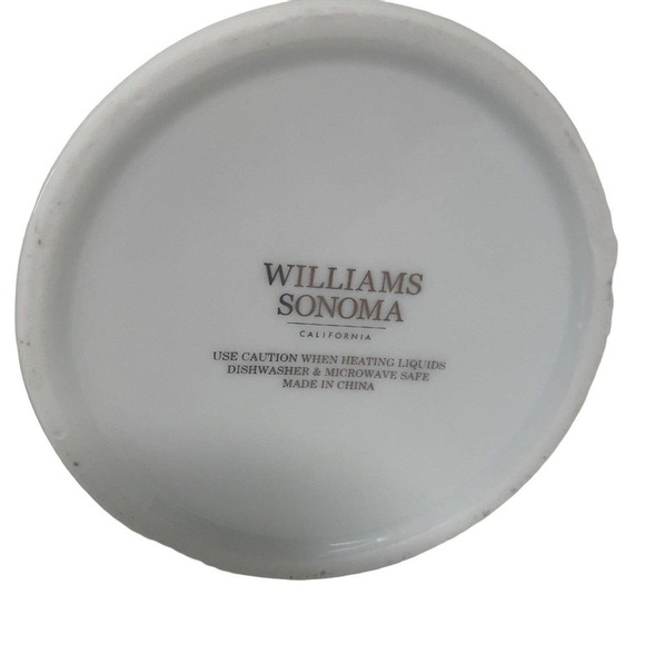 Williams Sonoma White Gold Monogrammed Initial Mug Coffee Cup, Letter W - Picture 6 of 6